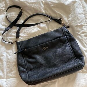 black leather Kate Spade crossbody/shoulder